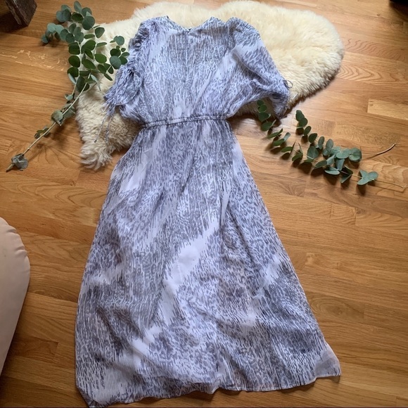 NWT Prologue Watercolor Sheer Loose Midi Dress XS - Picture 6 of 6